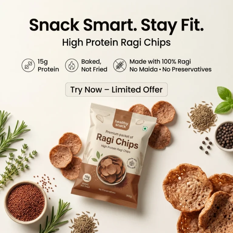 ad creative for ragi snack brand