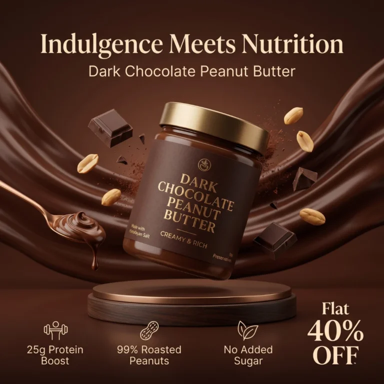 ad creative for dark chocolate peanute butter